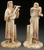 PAIR ROYAL WORCESTER EGYPTIAN STYLE FIGURES