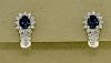 18k Sapphire and Diamond Earrings