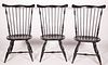Set of Three Warren Chair Works Fan-Back Windsor Side Chairs, circa 2000