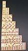 Complete Set of Antique Whale Bone and Ebony Dominoes, 19th century