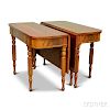 Classical-style Inlaid Mahogany Two-part Dining Table