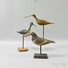 Three William Kirkpatrick Carved and Painted Wooden Shorebirds