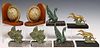 (4 PAIRS) COLLECTION OF ART DECO FIGURAL BOOKENDS