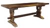 FRENCH OAK MONASTERY OR REFECTORY TABLE, 79"L