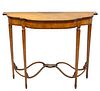 George III Style Paint Decorated Satinwood Console Table