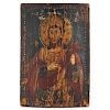 Antique Hand painted Russian Icon On Wood Panel