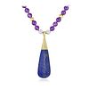 Lapis Lazuli and Amethyst Long Necklace