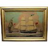 Fine 19th C. Two Position Ship Painting
