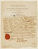 18th c. French signed document by A. Q. Fouquier