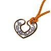 Repossi 18k Gold Diamond Heart Pendant Cord Necklace