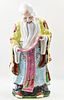 CHINESE PORCELAIN STANDING GOD FIGURE