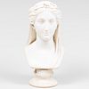 White Marble Bust of a Woman, After the Antique