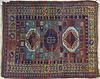 Kazak throw rug, ca. 1900, 6'9" x 5'8".