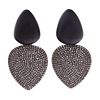 Pair of Diamond, Wood, Silver Earrings, Nina Gilin