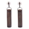 Pair of Oxidized Sterling Silver Earrings, "Perforated Bars," Sandra Enterline