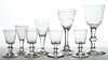 ASSORTED FREE-BLOWN GLASS DRINKING VESSELS, LOT OF EIGHT