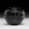 Helen Shupla (Santa Clara, 1928-1985) Carved Blackware Pottery Bowl