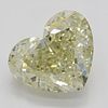 2.03 ct, Natural Fancy Light Brownish Yellow Even Color, VS2, Heart cut Diamond (GIA Graded), Appraised Value: $16,000 