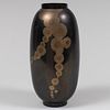 Art Deco Inlaid and Patinated-Bronze Vase, Possibly French