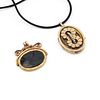 Antique 14K Locket and bloodstone Fob