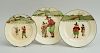 THREE ROYAL DOULTON TRANSFER-PRINTED PLATES, ILLUSTRATED FROM CHARLES CROMBIE'S RULES OF GOLF