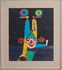 In the Style of Karel Appel (1921-2006): Busy Circus Clown