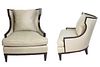 Pair of Barbara Barry Overupholstered Club Chairs