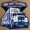1992 Bud Light Delivers Semi Truck Tacker Tin Tacker Sign Saint Louis Missouri