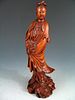 Chinese wood carving of Guanyin