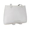 CHANEL VINTAGE WHITE LEATHER 'LAX' TOTE BAG