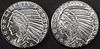 (2) 1 OZ .999 SILVER INDIAN HEAD DESIGN ROUNDS