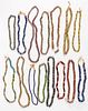 Fifteen strands of African trade beads