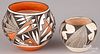 Two Acoma Indian pottery jars