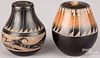 Two Corn Moquiono Zia/Hopi Indian pottery jars