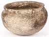 Mississippian ranch incised pot, circa 1400-1700