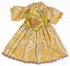 Early French hand sewn doll dress, 19th c.
