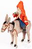 Composition Santa on a nodding donkey pull toy
