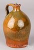 New England earthenware jug, probably Gonic