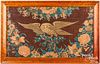 Framed chintz panel with American eagle, 19th c.