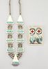 Navajo Sterling silver necklace  and earrings- Alvin & Lula Begay