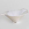 American Silver Modernist Style Oval Serving Bowl