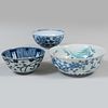 Japanese Porcelain Bowl and Two Chinese Porcelain Bowls