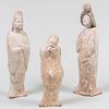 Three Chinese Pottery Tomb Figures 
