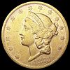 1873 $20 Gold Double Eagle NEARLY UNCIRCULATED