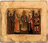 A RUSSIAN ICON OF SELECT SAINTS, 18TH-19TH CENTURY