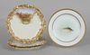 Four Porcelain Cabinet Plates, Lenox and Limoges