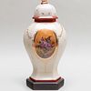 Limoges Porcelain Vase and Cover Mounted as a Lamp