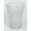 Lalique-style Frosted Glass Vase