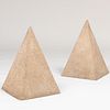 Pair of Andre Cazenave for Atelier-A Fiberglass Pyramid Lamps