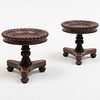 Pair of Miniature William IV Carved Mahogany Stands